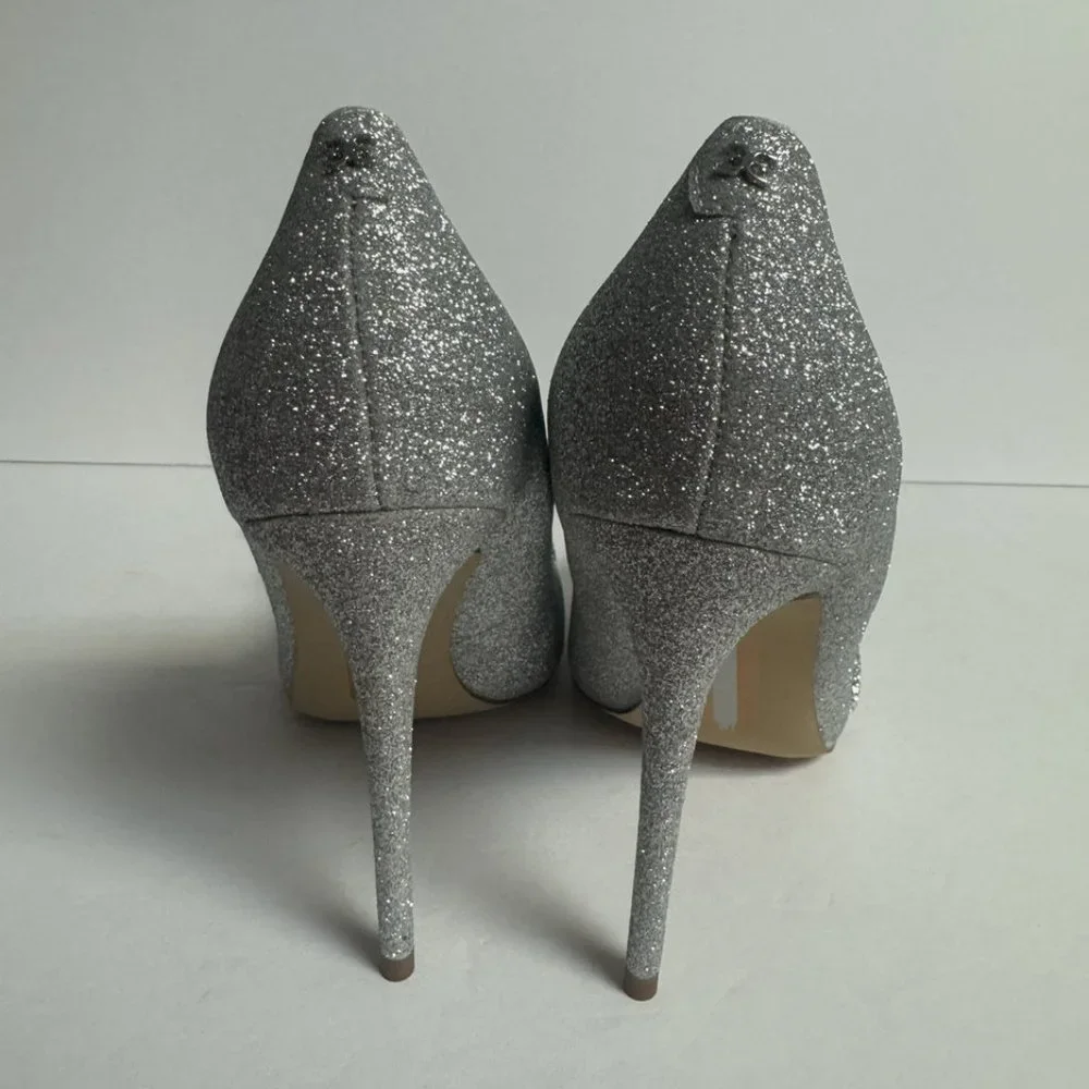 Sam Edelman Womens Deela Pump Heel Silver Size 8 M - Picture 4 of 6